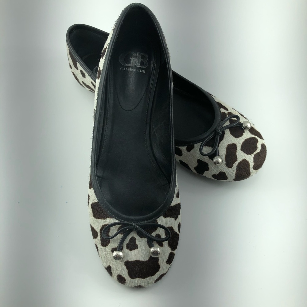 Gianni Bini Ladybug Animal calf hair ballet flats